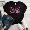 Футболка унисекс Sweet Sixteen, рубашка для именинницы, рубашка Sweet Sixteen, 16 лет, S