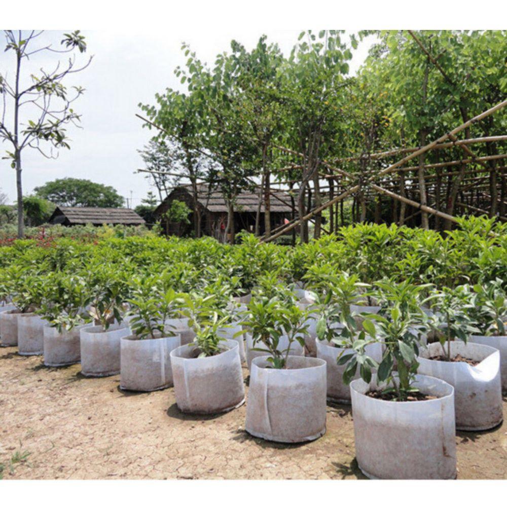 Eco-friendly Thickening Aeration Container Root Container Round Fabric Pots Grow Bag Plant Pouch