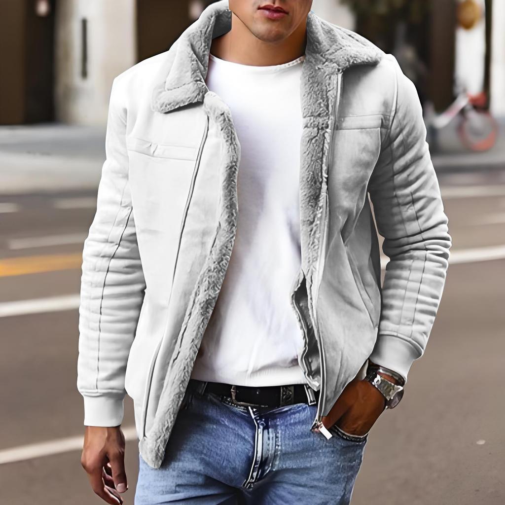 Men's Solid Color Zipper Pocket Hooded Sweatshirt Jacket Cardigan Men's Casual Jacket Cardigan
