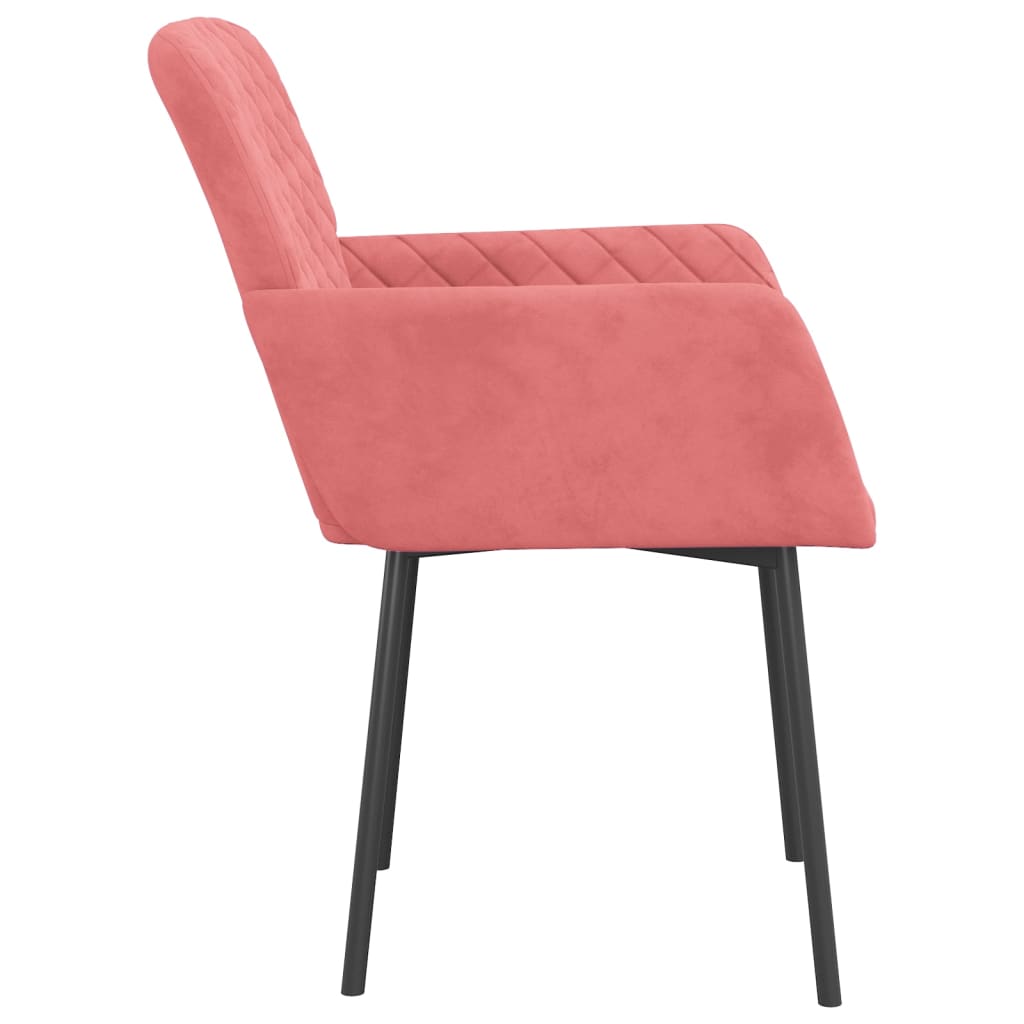 Dining Chairs 2 pcs Pink Velvet