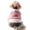 Warm Dog Clothes Autumn Winter Pet Jacket Coat Pink Grey Soft Vest Costume with D-ring Schnauzer Yorkshire Costume for Small Medium Dogs