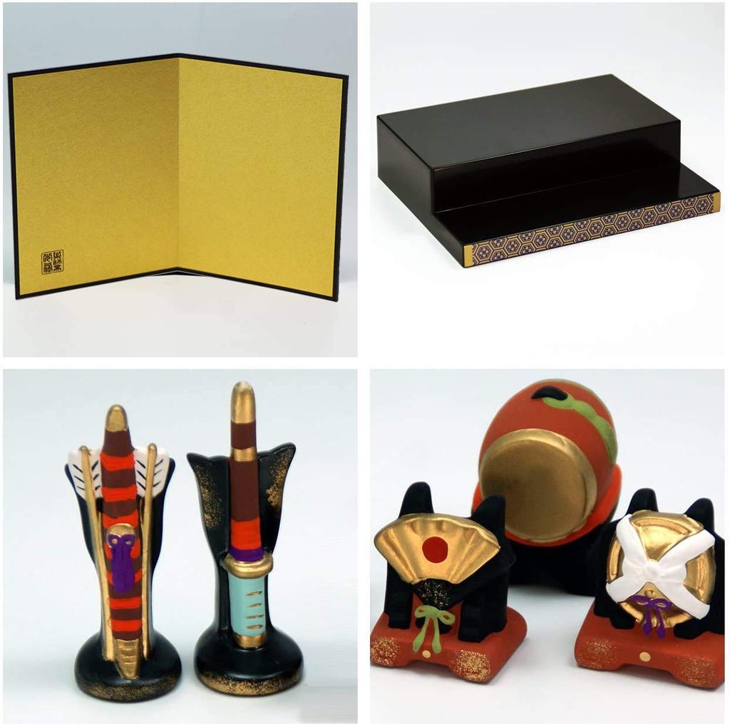 Osaka Choseido May Doll Helmet Compact Miniature Personalized Wooden Tag Included Tiered Ceramic Helmet for Success Ornament, Ceramic, (Sent