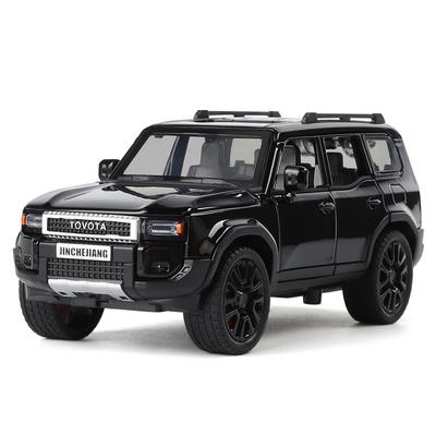 1/32 Toyota 2024 PRADO Land Cruiser Модель автомобиля из сплава Литой металл Внедорожники Модель автомобиля Звук и свет Детская игрушка Подарок