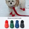 4Pcs Waterproof Pet Cat Rainshoes Anti-slip Silicone Pet Dog Rain Boots Outdoor Rubber Boot For Small Medium Large Dogs Cats