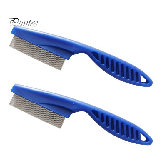 2 шт. расческа для удаления пятен от блох для домашних животных, расческа из нержавеющей стали с мелкими зубьями, щетка для ухода за домашними животными, массажная расческа для домашних животных, собаки, щенки