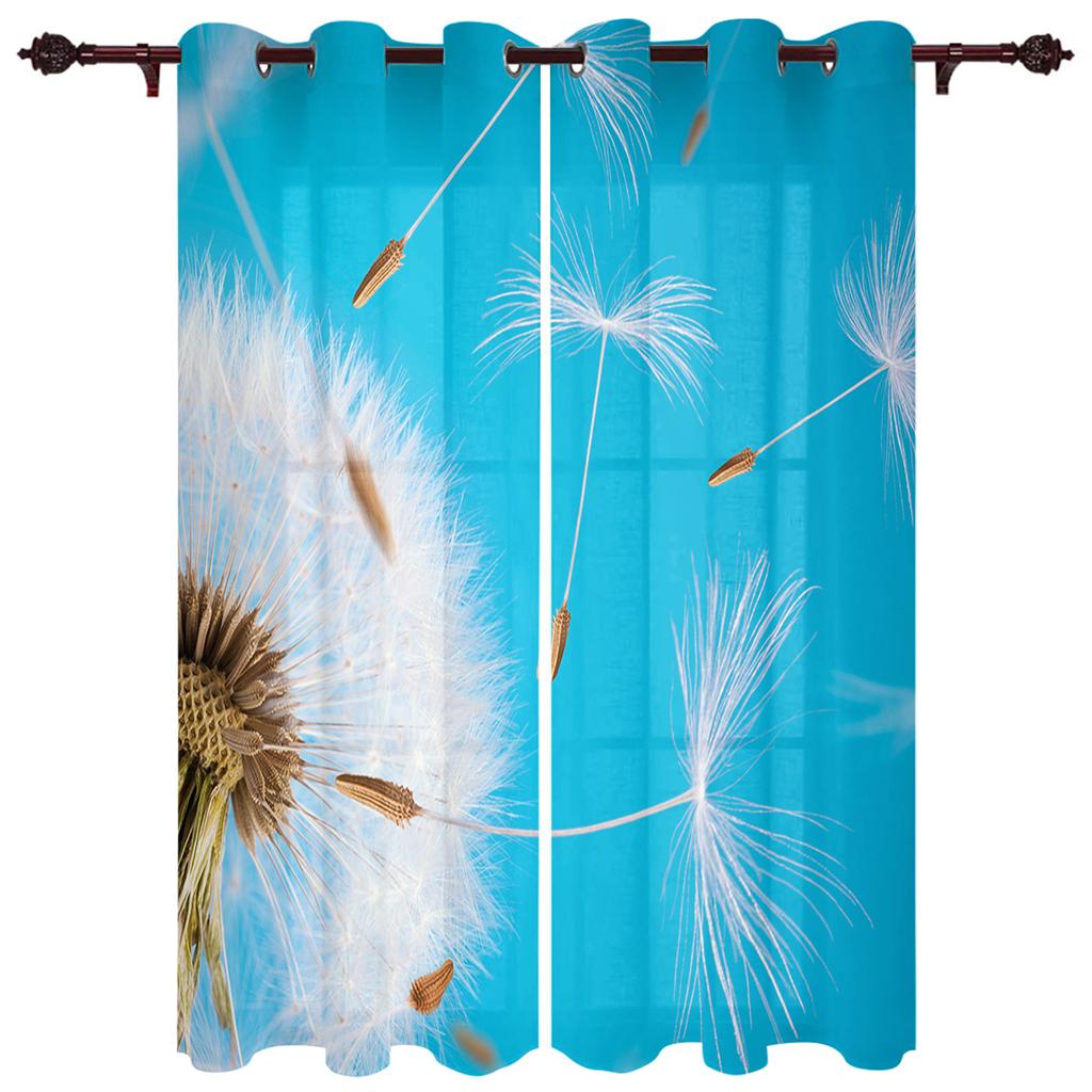 Одуванчик, бабочка, цветы, растения, животные, украшения, домашние шторы, товары для дома, занавеска для гостиной, спальни