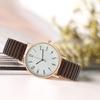 Women Quartz Watch Round Dial Elastic Band Simple Style Alloy Time-checking High Accuracy Student Daily Wristwatch Dating Timepiece