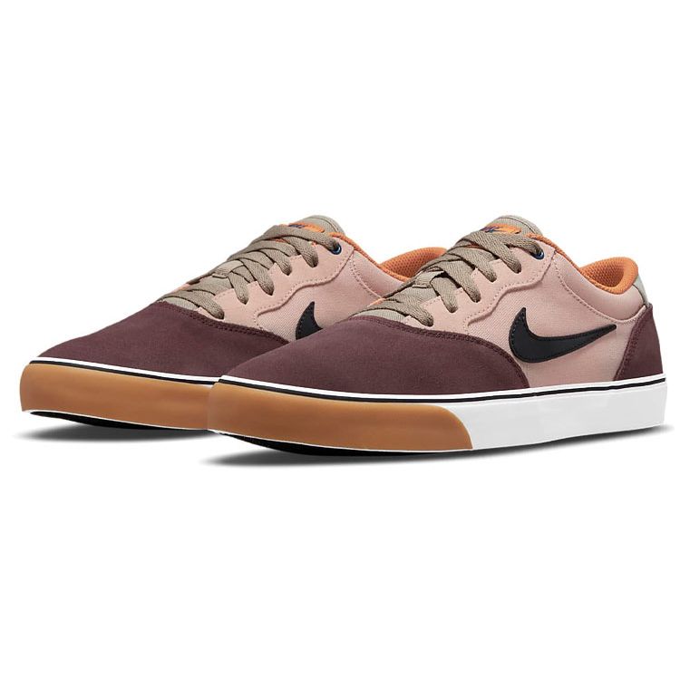 Nike Chron 2 SB Dark Wine Pink Оксфордские кроссовки унисекс Red Grey-Haze Black DM3493-601