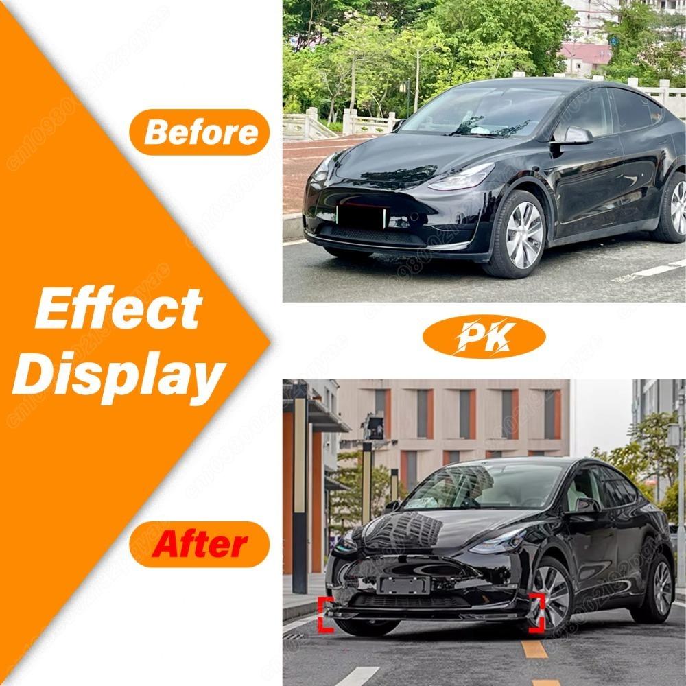 Для Tesla Model Y 2019 2020 2021 2022 2023 2024 Автомобильный передний бампер Губа-сплиттер Губа-сплиттер Спортивный сплиттер Комплект декора кузова