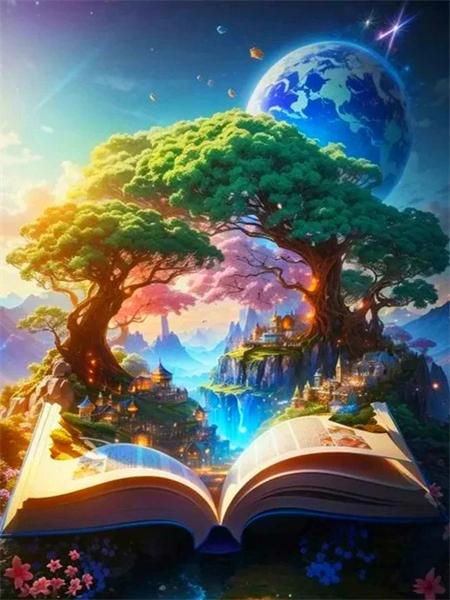 Набор для алмазной живописи Книга Фэнтези Полный квадрат Круглая вышивка Мозаика Пейзаж Вышивка крестом Набор для домашнего декора