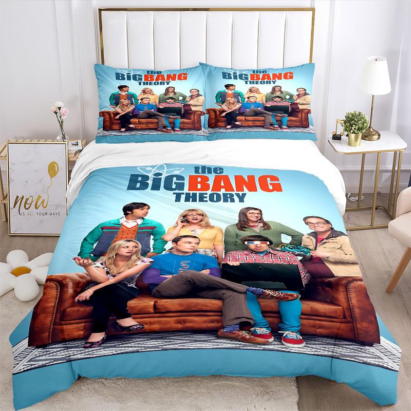 3pcs The Big Bang Theory Duvet Cover Set, 1 Duvet Cover + 2 Pillowcases (No Insert), High-Definition Print, Home & Dorm Set yy251208050