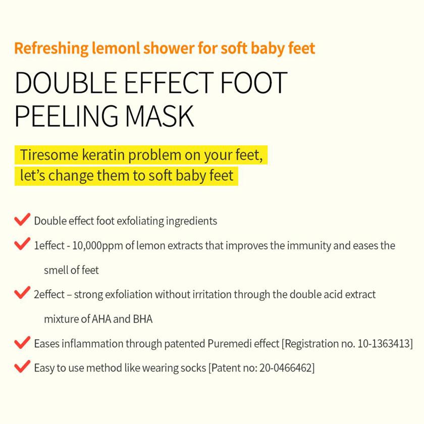 [КОРЕЯ АУТЕНТИЧНЫЙ] [DOUBLE&ZERO] Маска для ног с двойным эффектом 1 шт. 3 шт. 5 шт.
