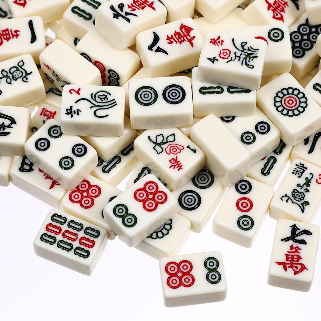 BESTOYARD Профессиональная китайская игра маджонг 144 меламиновые плитки 4/5 дюйма Дорожная настольная игра Классическая портативная -Джонг Семейная игра для досуга со столом