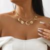 Round Portrait Moon Necklace Accessories, High-end Fashion Exaggerated Collarbone Chain, New Niche Items