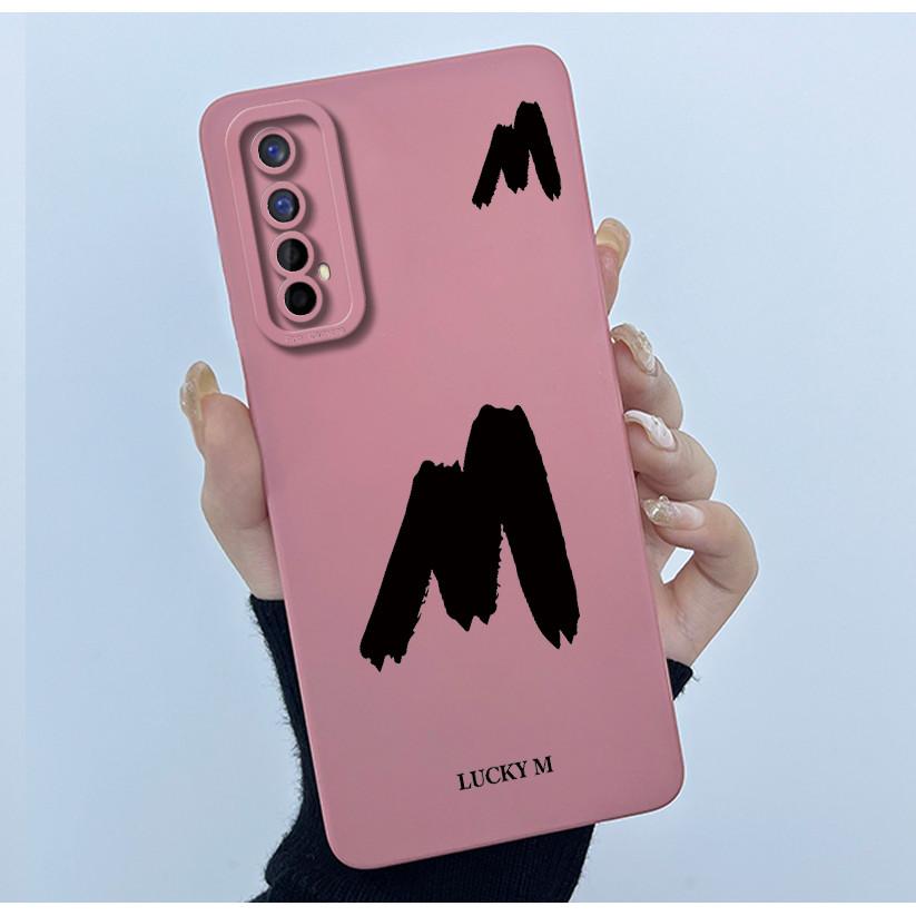 Для Realme 7 RMX2155 7 Pro RMX2170 Чехол Счастливой Начальной Буквой Мягкий Силиконовый Матовый Чехол для Телефона для Realme7 RMX2151 корпус