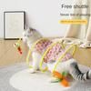 Cat Toys Cat Tunnel Teaser Bite Resistant Self Relief Mouse Feather Lagoon Collapsible Pet Tunnel Toys Cat Supplies