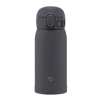 Бутылка для воды ZOJIRUSHI бесшовная 360 мл One TouchMug Soft Black Интегрированная упаковка позволяет мыть только 3 предмета SM-WS36-BM