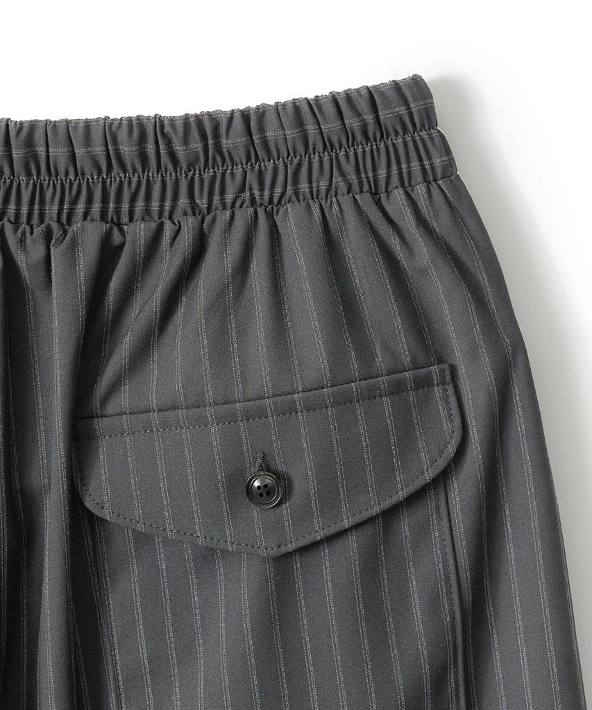 TRIP LE SENS Light Stripe Easy Elastic Half Pants_Black