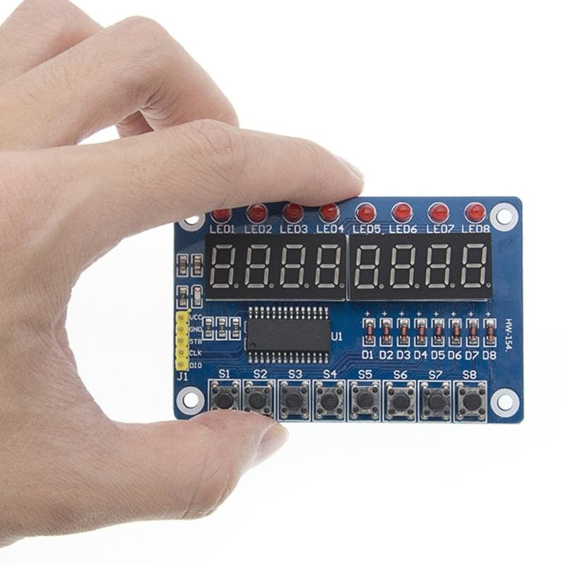 Digital Tube Output Board TM1638 Digital LED Tube Module Responsive Input Indicators Lights For Microcontroller Systems