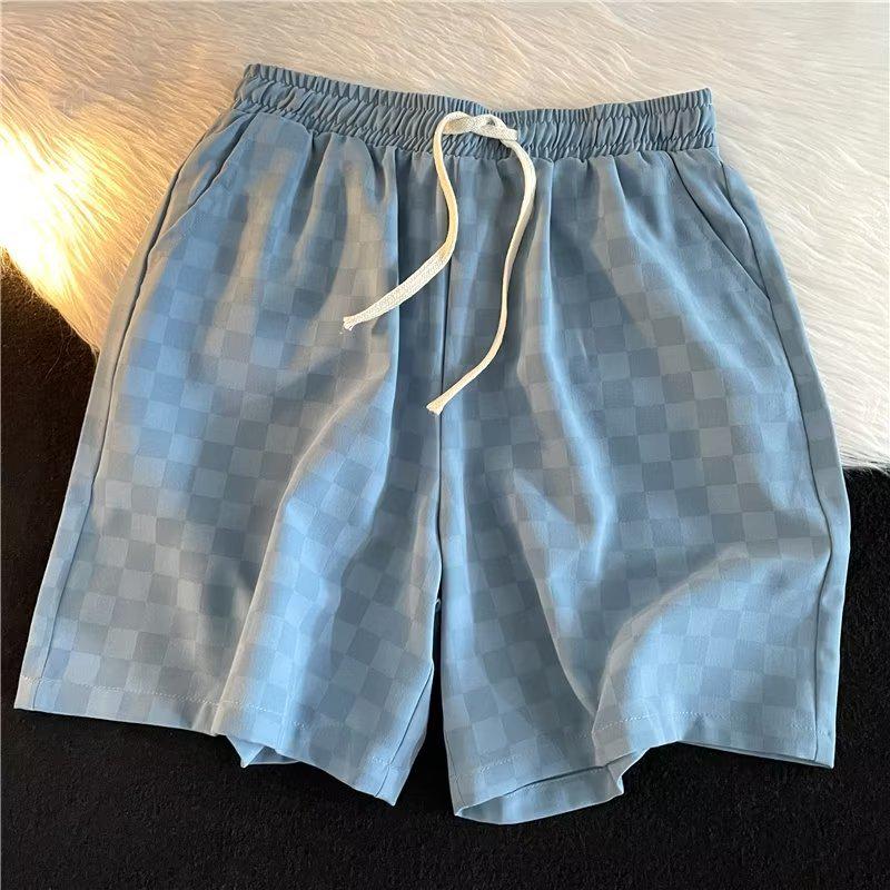 Унисекс ретро клетчатые хип-хоп High Street повседневные шорты