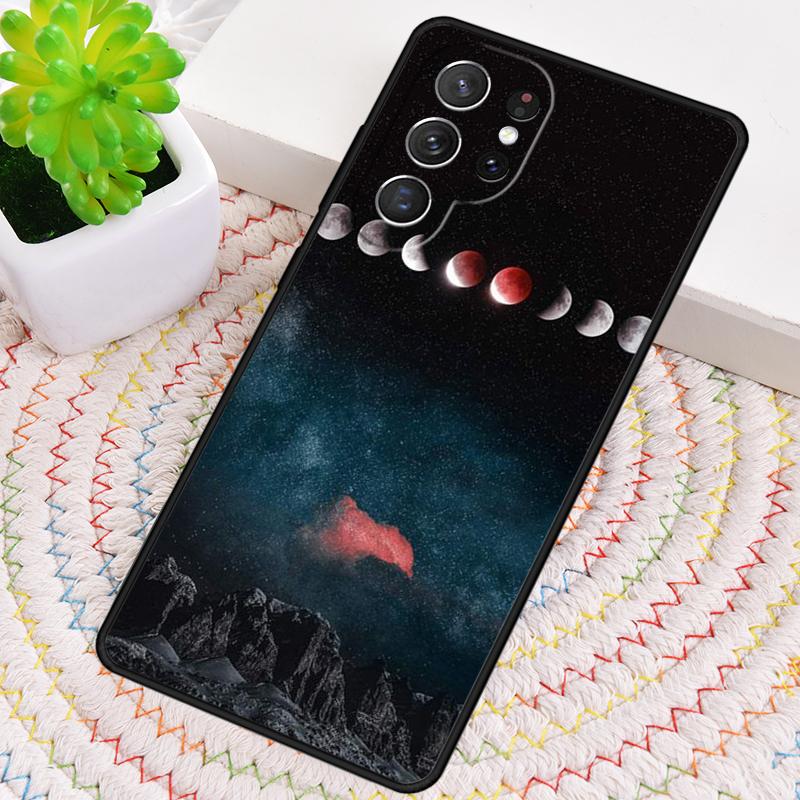 Силиконовый чехол для телефона Samsung Galaxy note 10 pro S26 S25 S24 S23 S22 S21 Plus S25Ultra с рисунком Мраморная гора и Луна Capa Cover