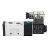 Solenoid Air Valve 2 Position 5 Way Aluminum Alloy High Accuracy Pneumatic Reversing Valve DC24V PT