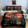 Samurai, full moon, cat. Bedding sets Duvet cover sets Duvet covers Pillowcases(1 * Duvet Cover 2 * Pillowcases, without duvet insert)