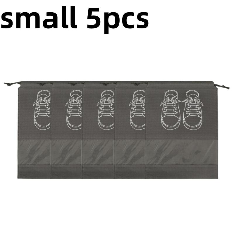 5 шт. Органайзер для хранения обуви, сумки, нетканые, дорожные, портативные, водонепроницаемые, карманные, для одежды, прозрачные, подвесные сумки