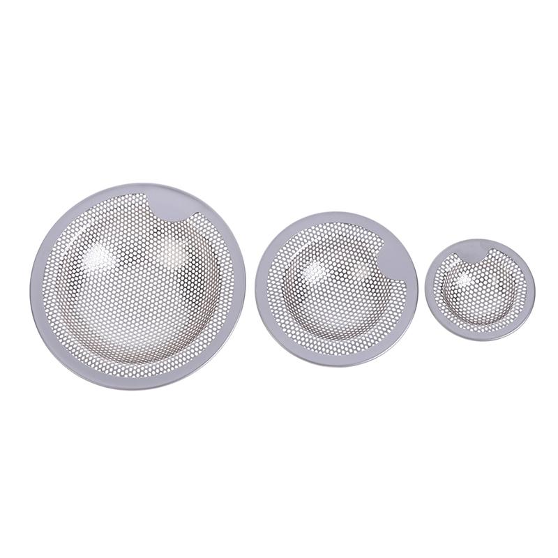 3 Size Stainless Steel Sink Strainer Drain Hole Filter Mesh Drainage For Kitchen