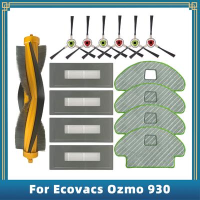 Замена для Ecovacs Debot Ozmo 930 Robot Vacuum Запасные части Аксессуары Ролик Основная Боковая Щетка Фильтр Hepa Тряпка для Швабры Ткань