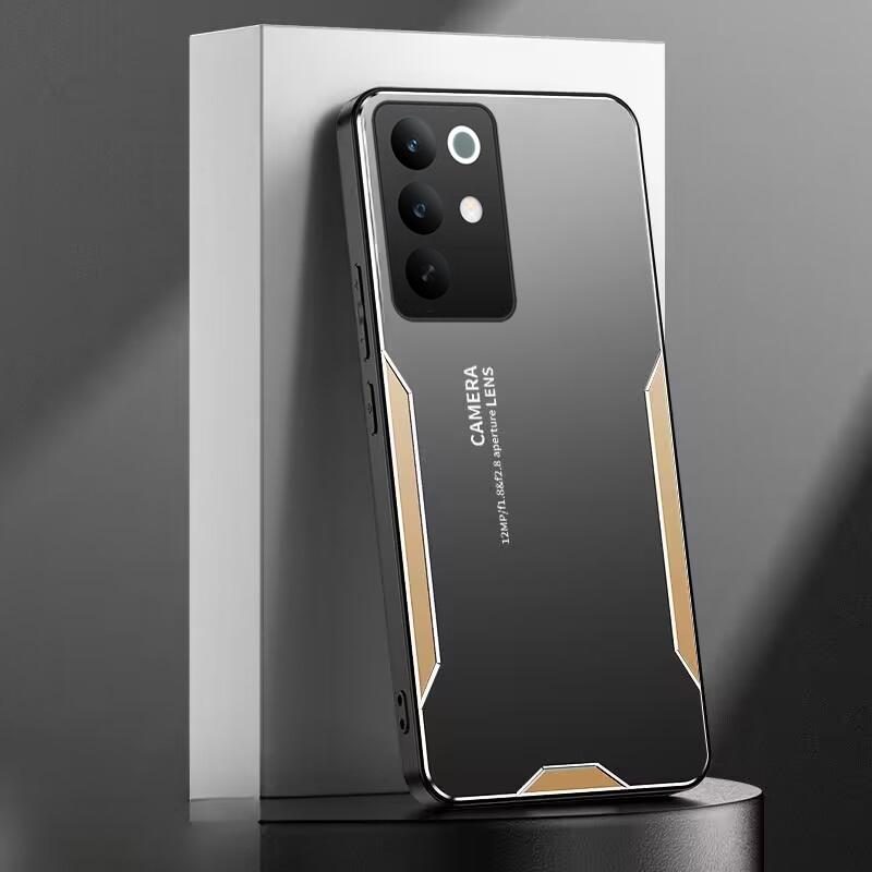 Чехол для Realme C85 с теплоотводом и защитой от падений, задняя панель из алюминиевого сплава, декоративная полоса для корпуса телефона Realme C85 Pro