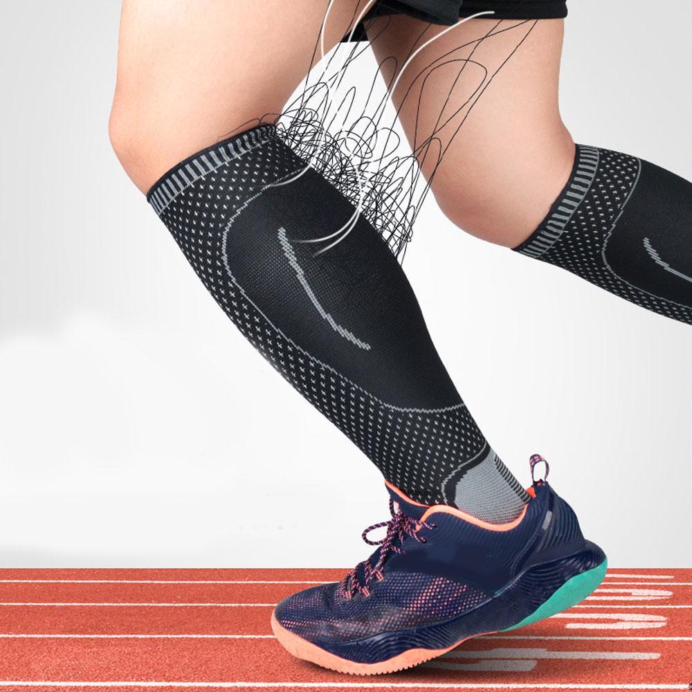 1 Pair Compression Ankle Calf Sleeves Relieve Plantar Fasciitis Improve Blood Circulation Shin Splint Recovery Aid