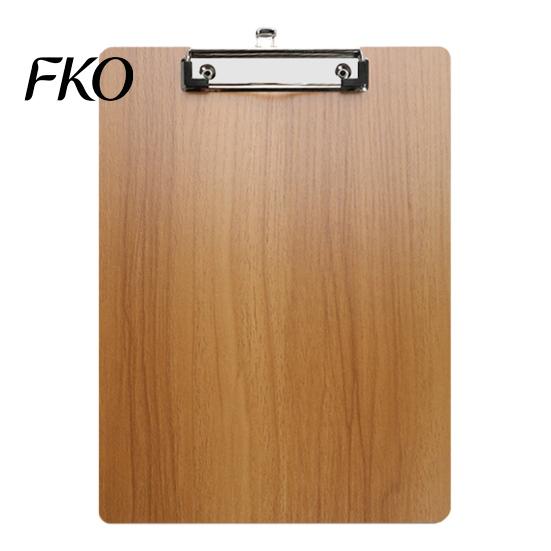 Stable Drawing Surface Wooden Clipboard with Metal Clip, A4 Letter Size Clip Board for Documents Board, Wood Grain Thicken Hardboard Office,