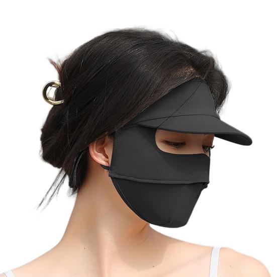 UPF 50+ Женская полнолицевая защита от солнца, регулируемые серьги с широкими полями, дышащая защита от ультрафиолета