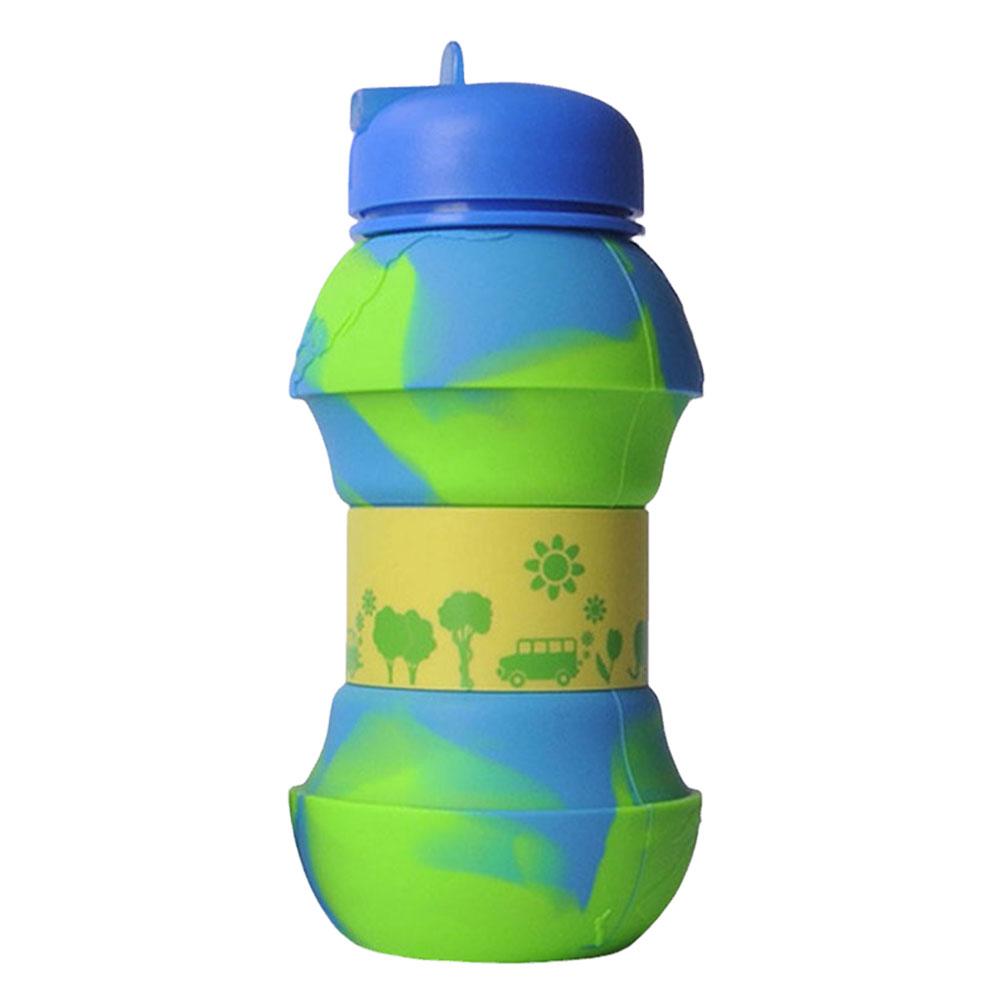 550 мл складная бутылка для воды портативная чашка для воды герметичная спортивная детская кувшин для воды с карабином для баскетбола тенниса