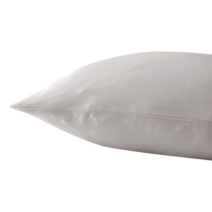 Taie d'oreiller "Silk" Soie de mûrier Coton pur - Silk Silver - 65 x 65 cm