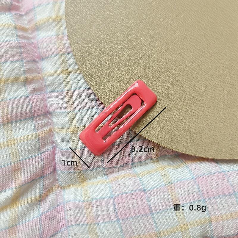 Mini Square Clip 3cm Sweet BB Clip Candy Color Summer Children's Broken Hair Macaron Color Side Clip Hairpin Hair Accessories