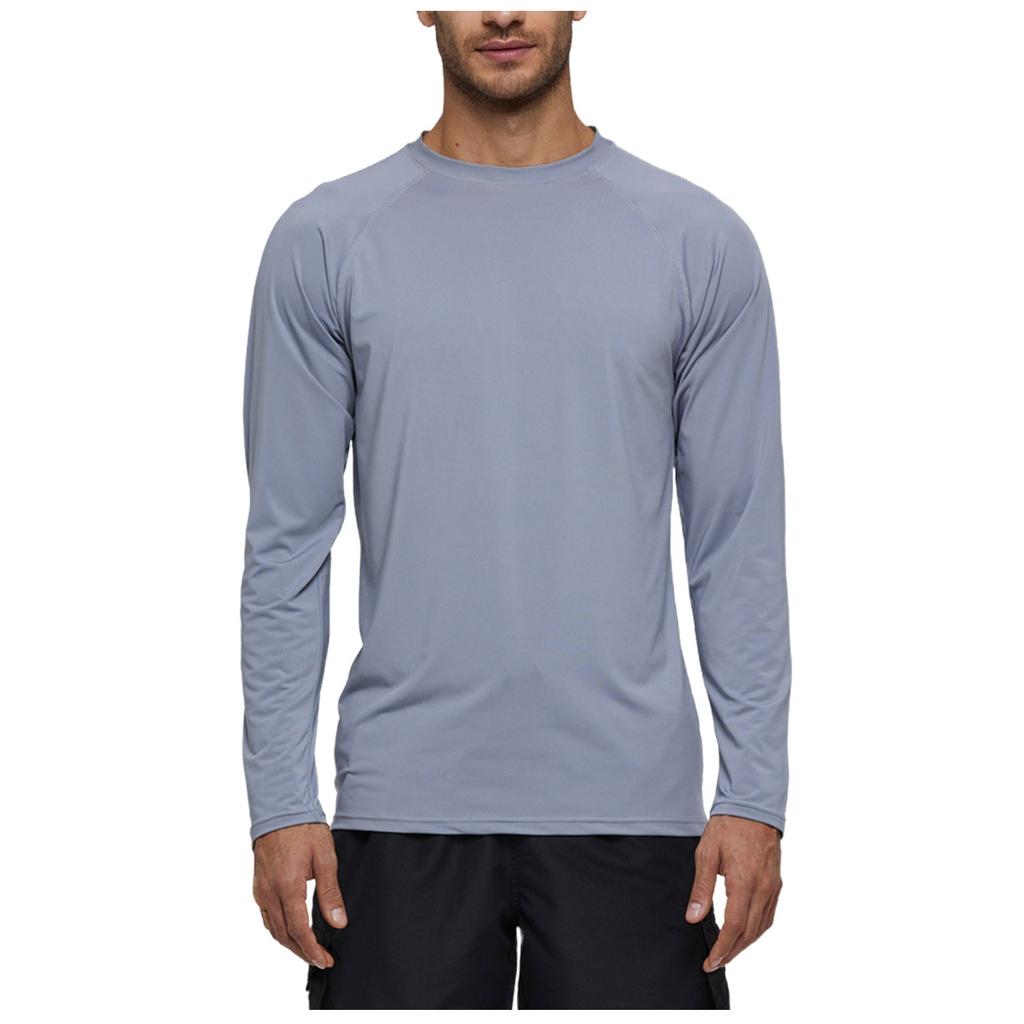 Men's Long-Sleeved Loose Sun Clothing Upf 50+ Beach Sun Quick-Drying Clothing Men's Surfing Clothing Men's Swimwear