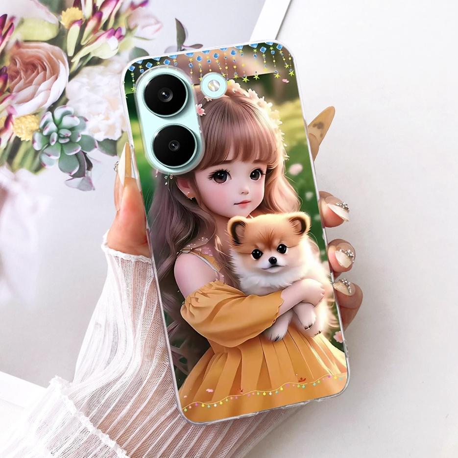 Чехол для Xiaomi Poco X8 Pro 5G Милый Чехол с Рисунком Сердечка Мягкий Тонкий Чехол для Телефона Для Xiaomi Poco X8 Pro Max PocoX8 Pro 5G