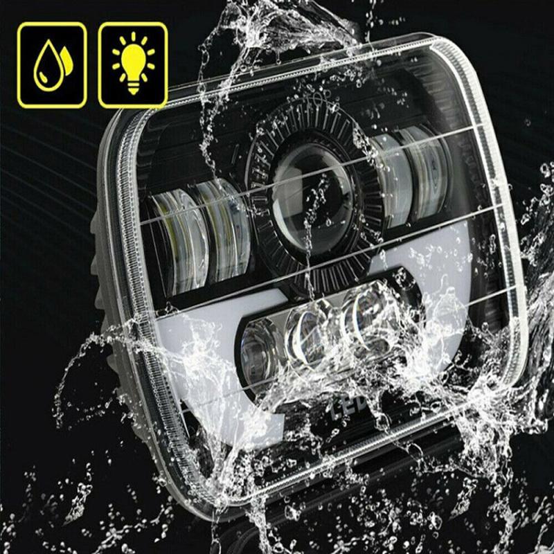 Автомобильные светодиодные фары, алюминиевый корпус, 7-дюймовая фара, дальний ближний свет, детали модификации для бездорожья