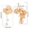Trendy Flower Long Hanging Earrings Retro Ginkgo Leaf Hollow Earrings Petal Earrings Studs  Hipster