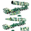 Масштаб 1/64, китайская ракета-пусковая машина для межконтинентальной ракеты DF-31A, литая под давлением модель игрушки, автомобиль со звуком и светом для детей, коллекция для малышей