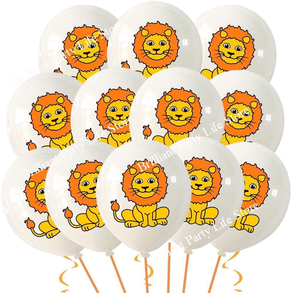 Cartoon Animals Lion Monkey Elephant Leopard Latex Balloons Jungle Safari Birthday Party Air Globos Decorations Kids Gift Toys
