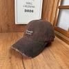 Retro edging soft top baseball cap early autumn new washed old craft embroidered cap versatile hat