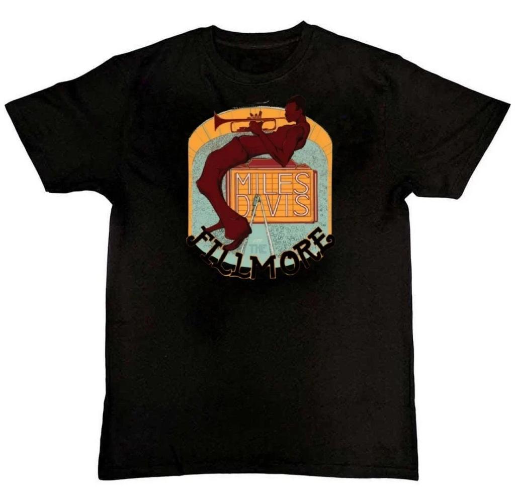 Miles Davis Fillmore Jazz Graphic Print Unisex Mens 100% Cotton T-shirt Mens Tees Top
