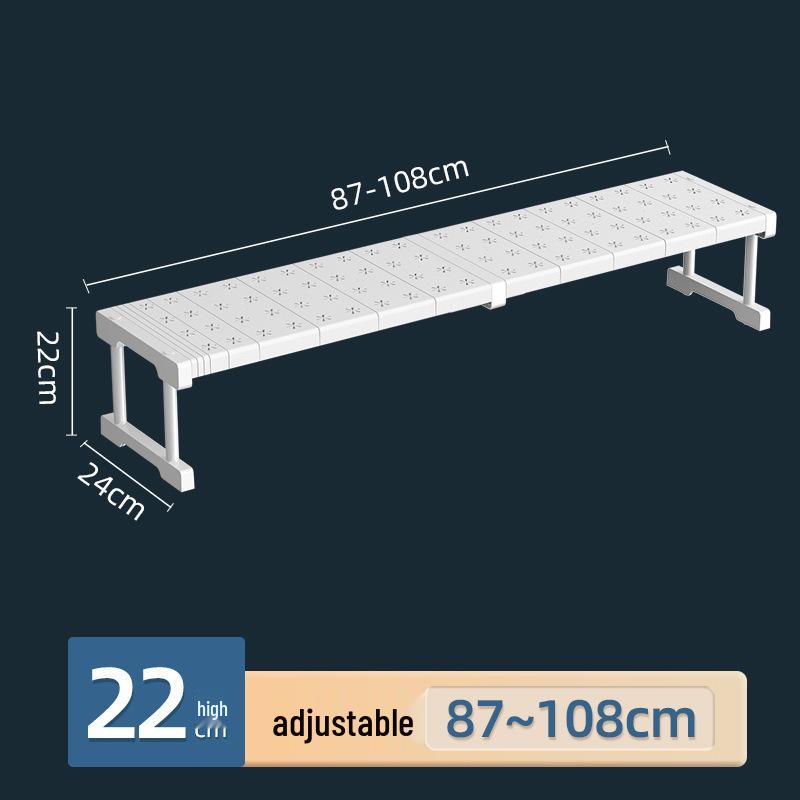 Многоярусный шкаф для хранения в гардеробе и на кухне без сверления с полками, закрывающими всю площадь