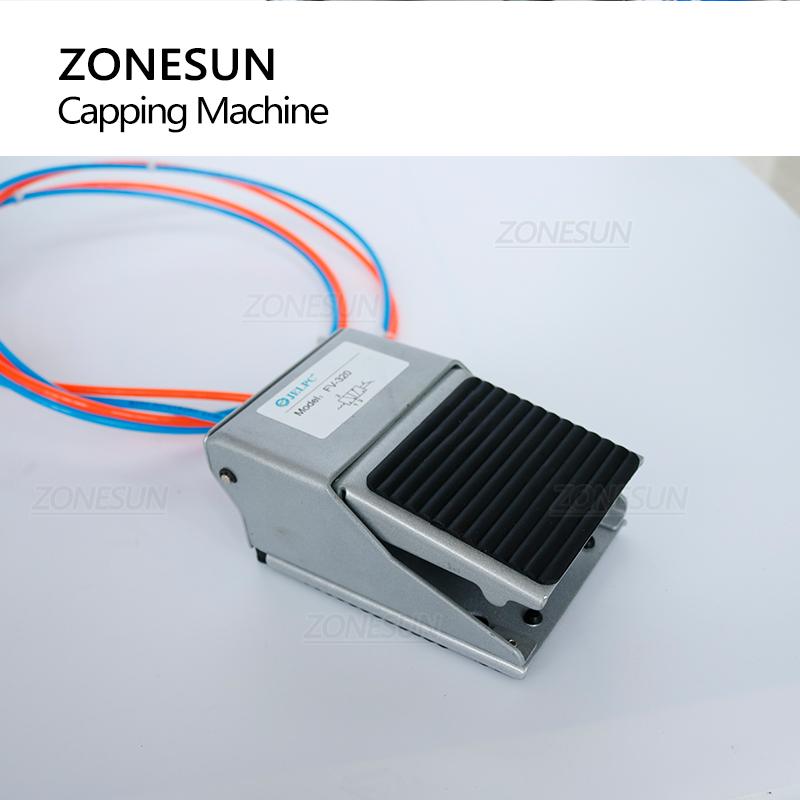 ZONESUN ZS-XG450D Полуавтоматическая машина для укупорки винтовыми крышками металлических банок для фруктового варенья