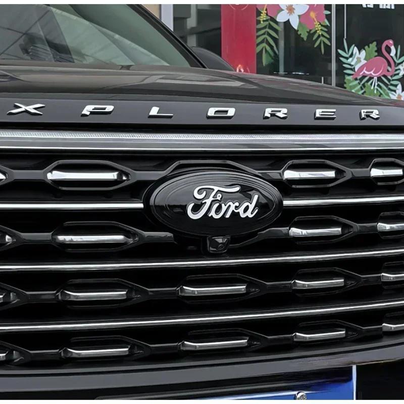 Автомобильная наклейка Ford 3 шт. Значок на переднюю и заднюю крышку автомобиля, наклейка на руль для Ford Kuga Mondeo Explorer Escape ST Focus Edge Tauru