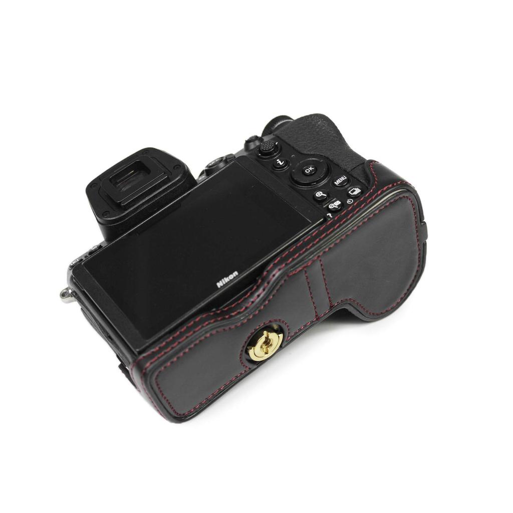 Kinokoo Half Case Cover for Nikon PU Leather Camera Case Z7/Z6/Z5, (Black)