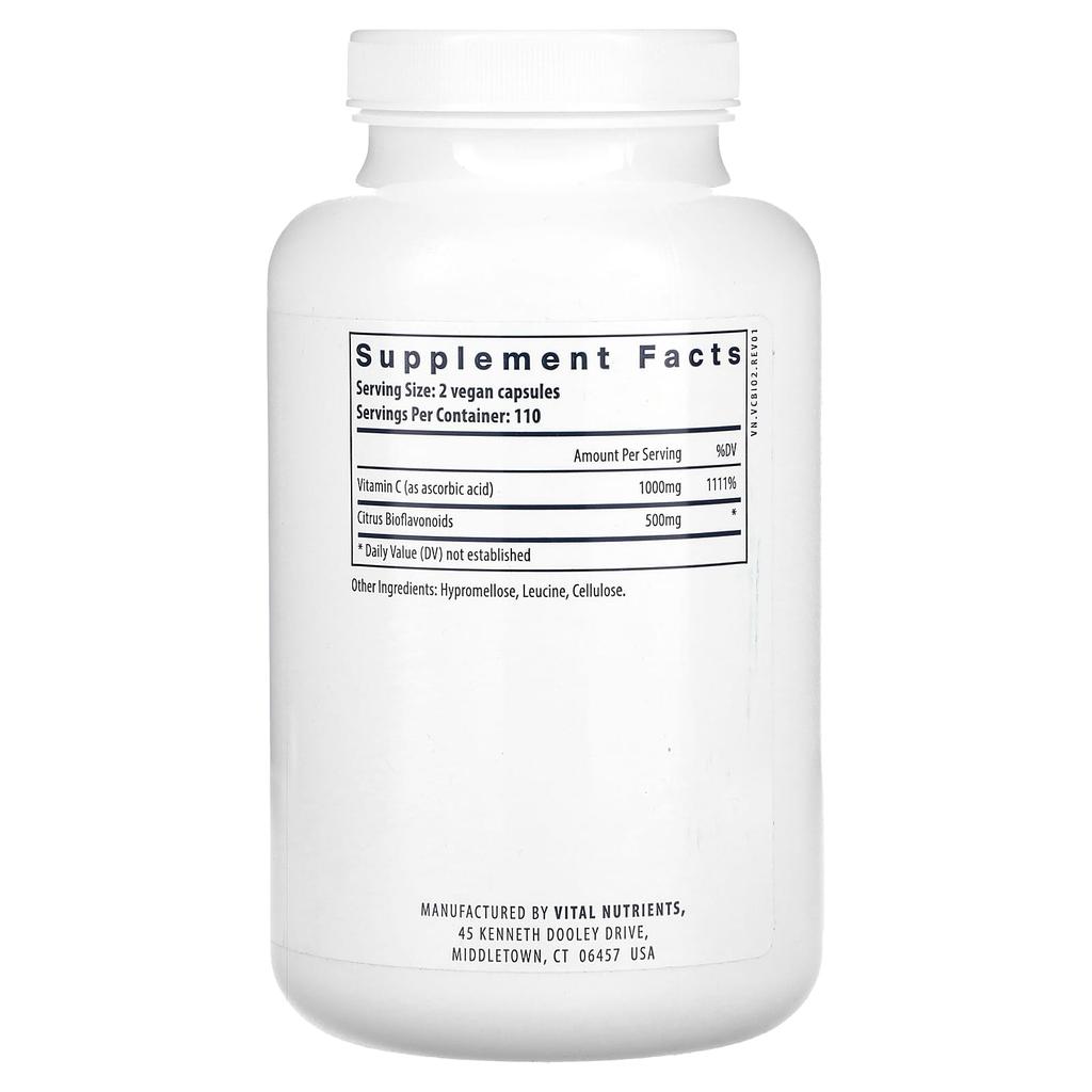 Vitamin C with Bioflavonoids, Veggie Capsules 220